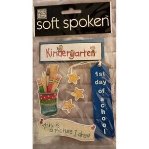 Soft Spoken Kindergarten Scrapbook Stickers